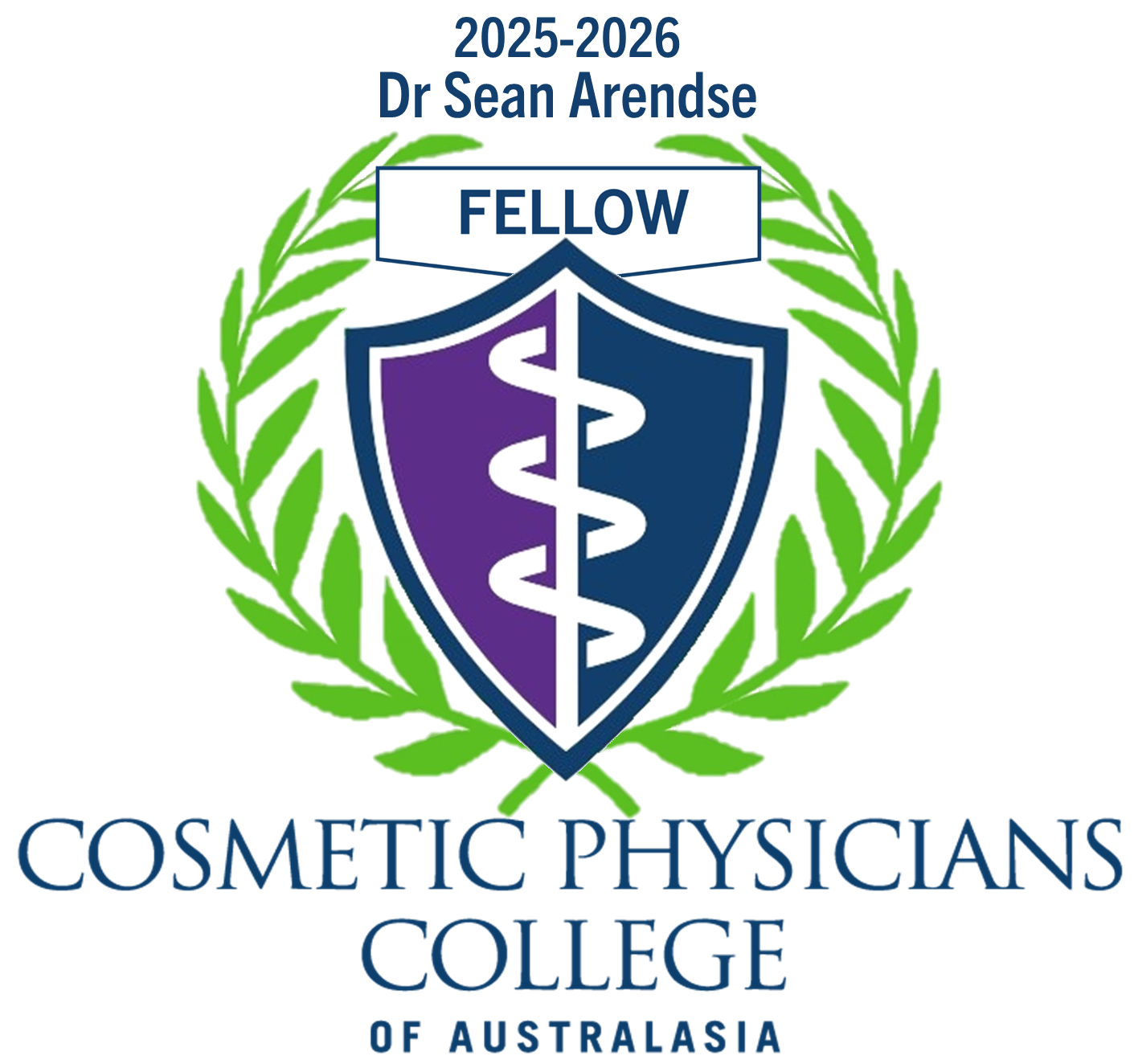 25-26 CPCA Fellow Logo-Arendse Dr Sean Arendse Cosmetic Physicians College of Australasia.